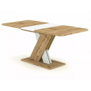 Стол обеденный SIGNAL EXEL дуб вотан/белый мат 140-180/85